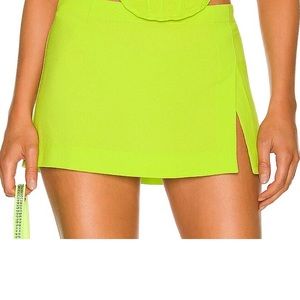 Lime green mini skirt NWOT